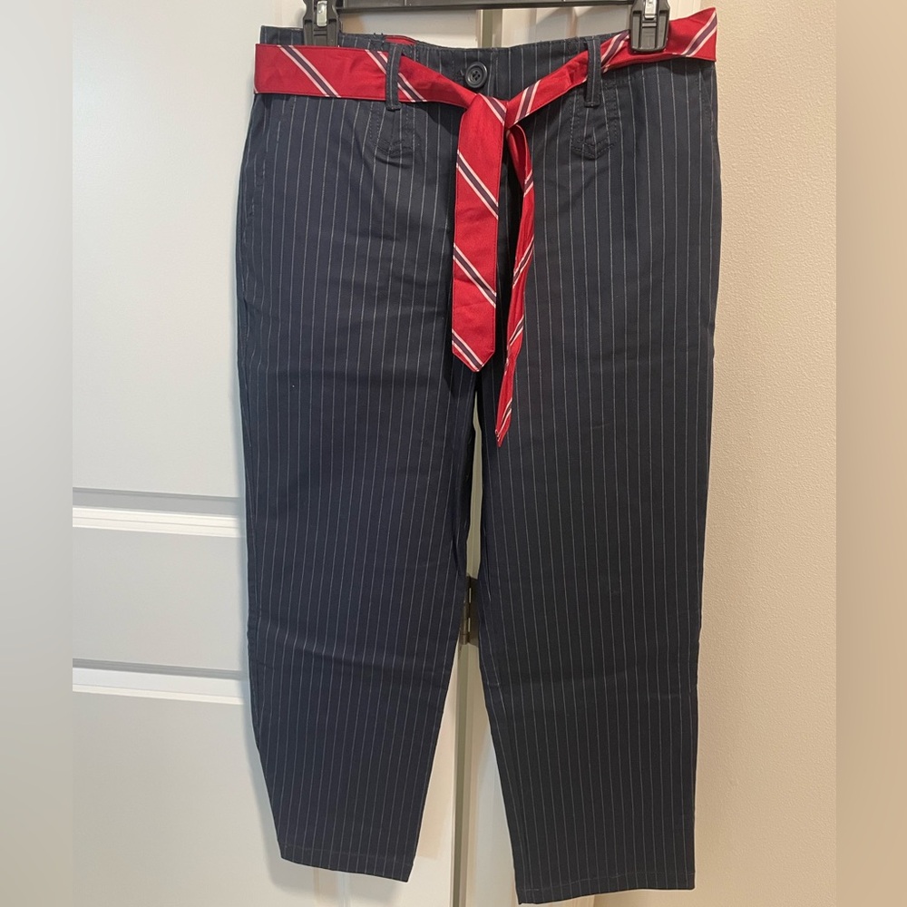 Brand new with tags Talbots Stretch Pinstripe Tie Waist Ankle Pants